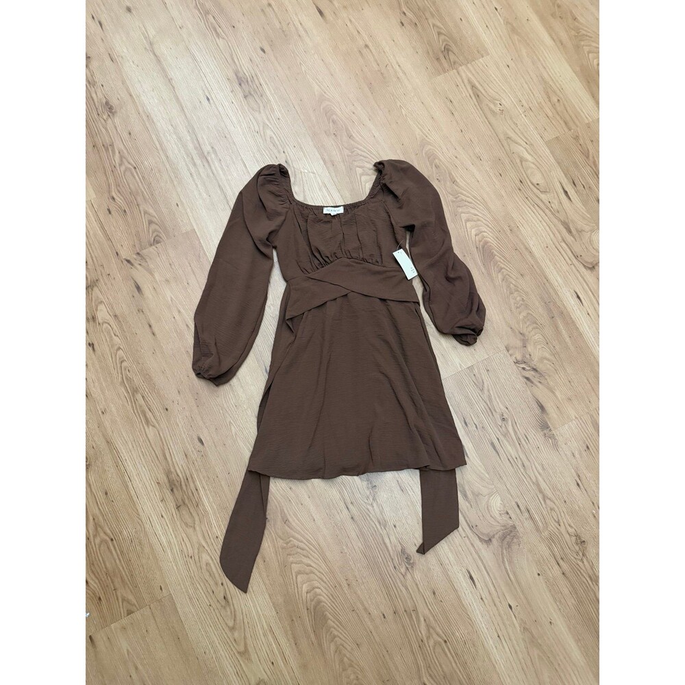 Pie In The Sky Brown Knee Length Dress